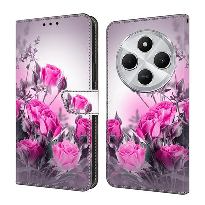 Crystal-Like Painted Vegan Leather Phone Case, For Redmi 14C 4G, For Redmi 13C 4G / 5G, For Redmi K70E / Poco X6 Pro