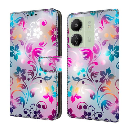 Crystal-Like Painted Vegan Leather Phone Case, For Redmi 14C 4G, For Redmi 13C 4G / 5G, For Redmi K70E / Poco X6 Pro