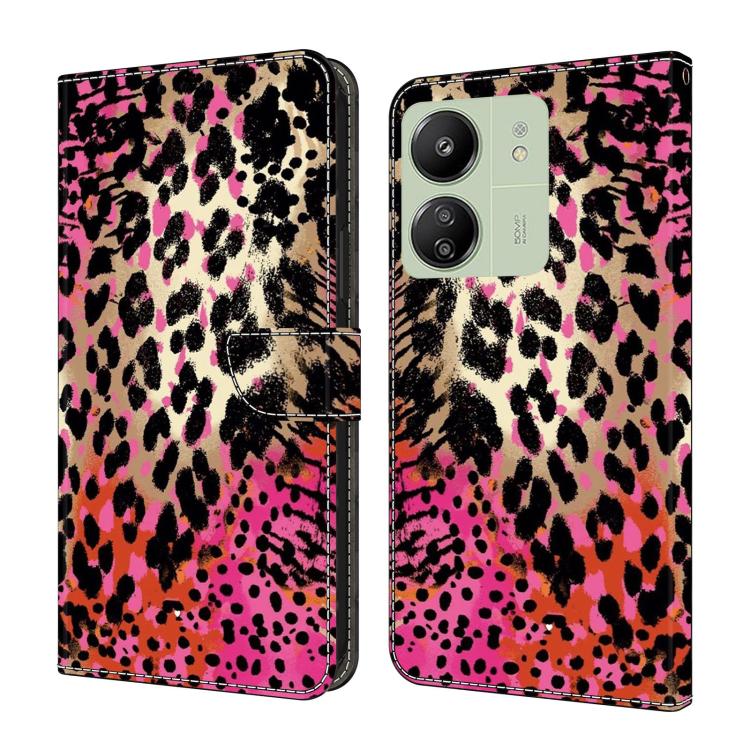 Crystal-Like Painted Vegan Leather Phone Case, For Redmi 14C 4G, For Redmi 13C 4G / 5G, For Redmi K70E / Poco X6 Pro