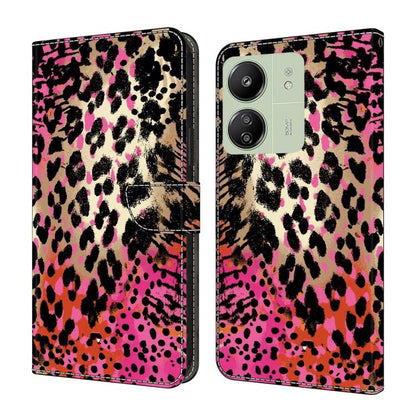 Crystal-Like Painted Vegan Leather Phone Case, For Redmi 14C 4G, For Redmi 13C 4G / 5G, For Redmi K70E / Poco X6 Pro