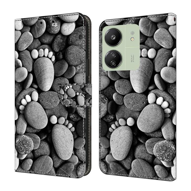 Crystal-Like Painted Vegan Leather Phone Case, For Redmi 14C 4G, For Redmi 13C 4G / 5G, For Redmi K70E / Poco X6 Pro