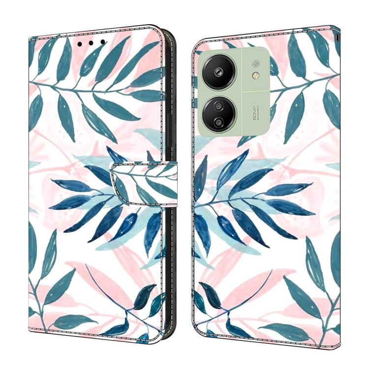 Crystal-Like Painted Vegan Leather Phone Case, For Redmi 14C 4G, For Redmi 13C 4G / 5G, For Redmi K70E / Poco X6 Pro