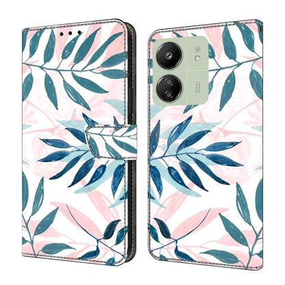 Crystal-Like Painted Vegan Leather Phone Case, For Redmi 14C 4G, For Redmi 13C 4G / 5G, For Redmi K70E / Poco X6 Pro