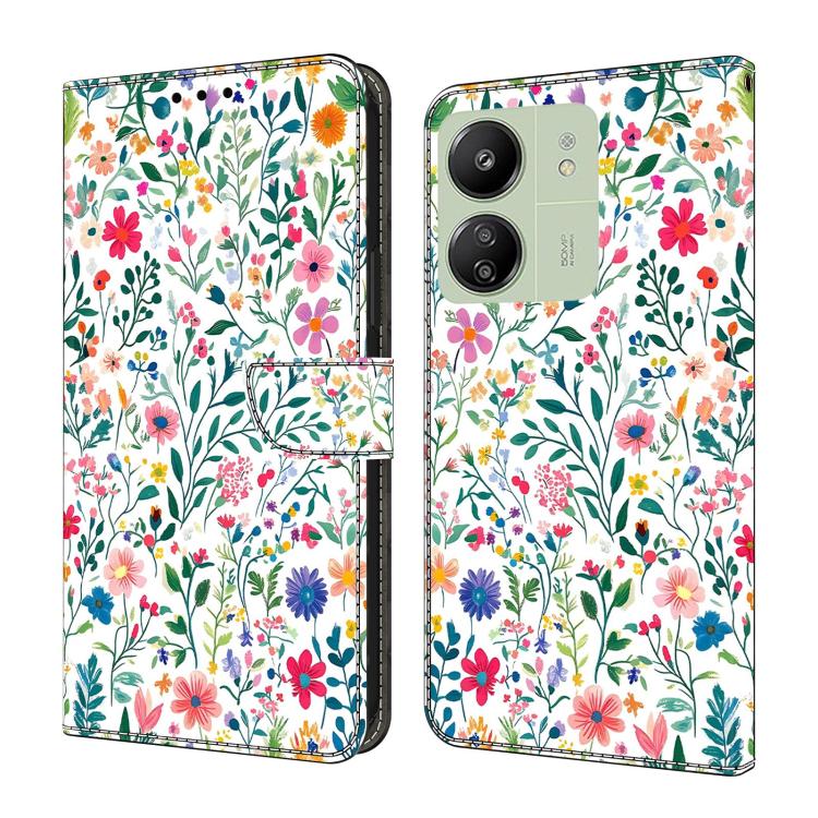 Crystal-Like Painted Vegan Leather Phone Case, For Redmi 14C 4G, For Redmi 13C 4G / 5G, For Redmi K70E / Poco X6 Pro