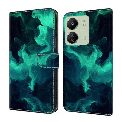 Crystal-Like Painted Vegan Leather Phone Case, For Redmi 14C 4G, For Redmi 13C 4G / 5G, For Redmi K70E / Poco X6 Pro