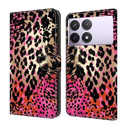Crystal-Like Painted Vegan Leather Phone Case, For Redmi 14C 4G, For Redmi 13C 4G / 5G, For Redmi K70E / Poco X6 Pro