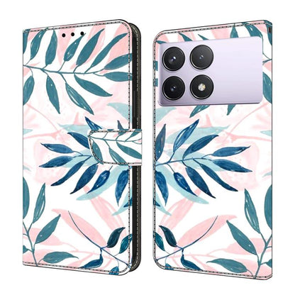 Crystal-Like Painted Vegan Leather Phone Case, For Redmi 14C 4G, For Redmi 13C 4G / 5G, For Redmi K70E / Poco X6 Pro