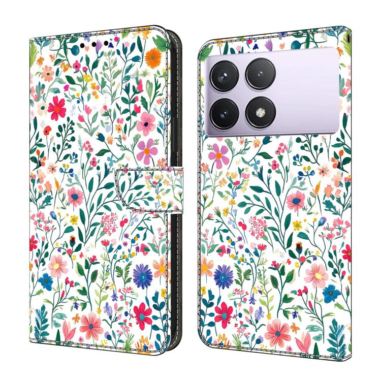 Crystal-Like Painted Vegan Leather Phone Case, For Redmi 14C 4G, For Redmi 13C 4G / 5G, For Redmi K70E / Poco X6 Pro