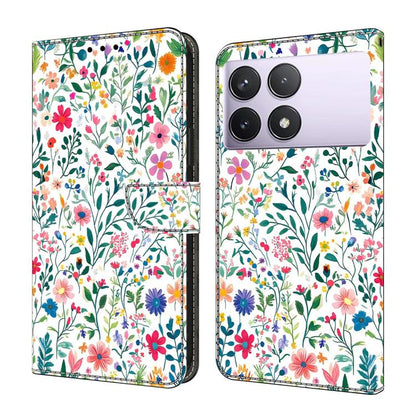 Crystal-Like Painted Vegan Leather Phone Case, For Redmi 14C 4G, For Redmi 13C 4G / 5G, For Redmi K70E / Poco X6 Pro