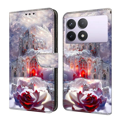 Crystal-Like Painted Vegan Leather Phone Case, For Redmi 14C 4G, For Redmi 13C 4G / 5G, For Redmi K70E / Poco X6 Pro