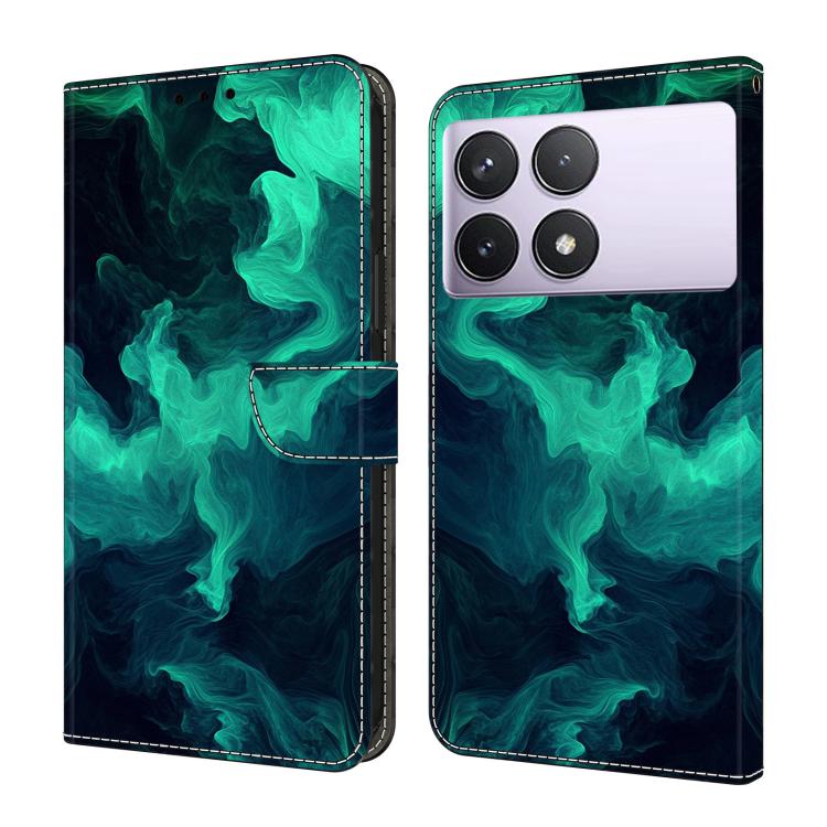 Crystal-Like Painted Vegan Leather Phone Case, For Redmi 14C 4G, For Redmi 13C 4G / 5G, For Redmi K70E / Poco X6 Pro