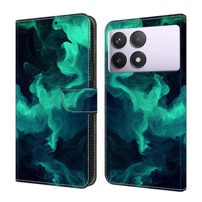 Crystal-Like Painted Vegan Leather Phone Case, For Redmi 14C 4G, For Redmi 13C 4G / 5G, For Redmi K70E / Poco X6 Pro