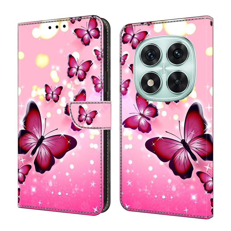 Coque de téléphone en cuir végétalien peint effet cristal, pour Redmi 14C 4G, pour Redmi 13C 4G / 5G, pour Redmi K70E / Poco X6 Pro