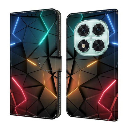 Coque de téléphone en cuir végétalien peint effet cristal, pour Redmi 14C 4G, pour Redmi 13C 4G / 5G, pour Redmi K70E / Poco X6 Pro