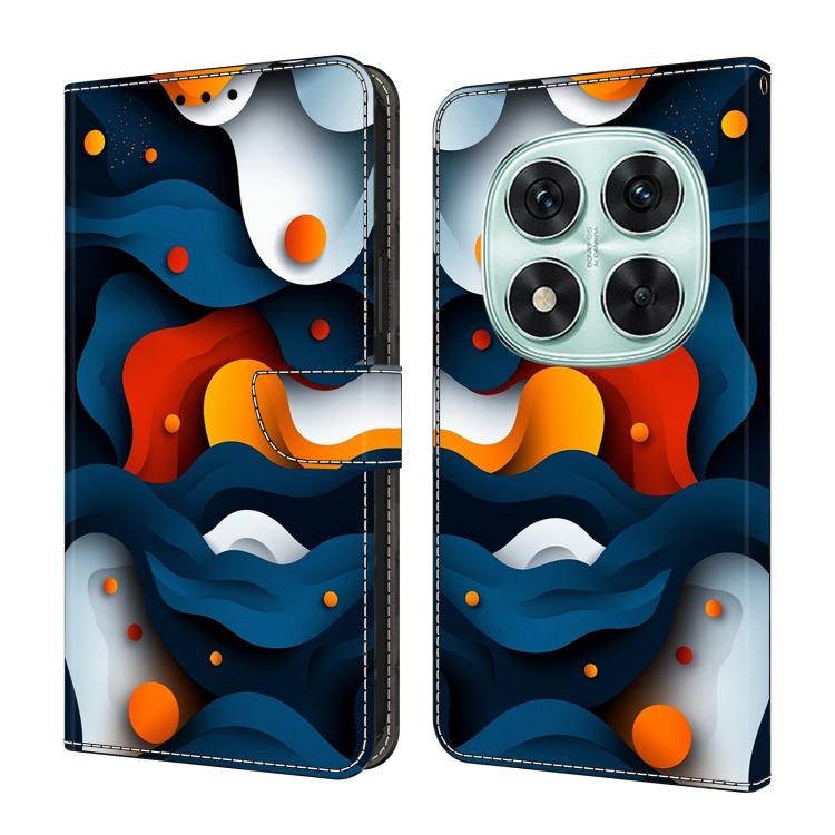 Coque de téléphone en cuir végétalien peint effet cristal, pour Redmi 14C 4G, pour Redmi 13C 4G / 5G, pour Redmi K70E / Poco X6 Pro