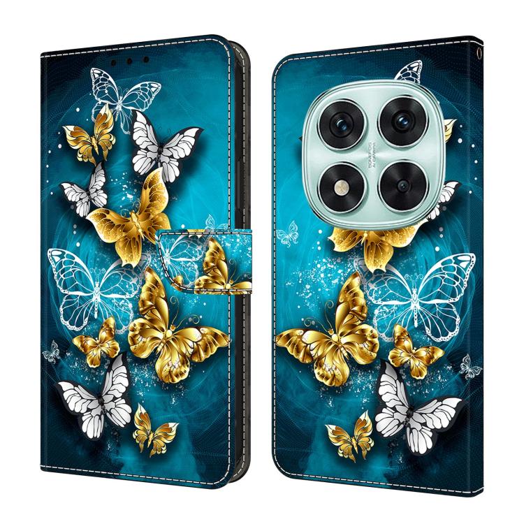 Coque de téléphone en cuir végétalien peint effet cristal, pour Redmi 14C 4G, pour Redmi 13C 4G / 5G, pour Redmi K70E / Poco X6 Pro