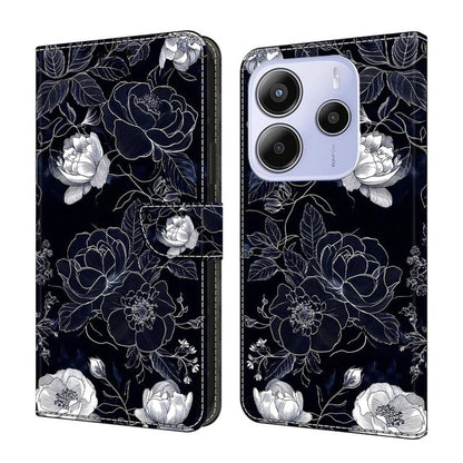 Crystal-Like Painted Vegan Leather Phone Case, For Redmi Note 14 Pro 4G, For Redmi Note 14 4G 163.25mm, For Redmi Note 14 5G, For Redmi Note 14 Pro 5G