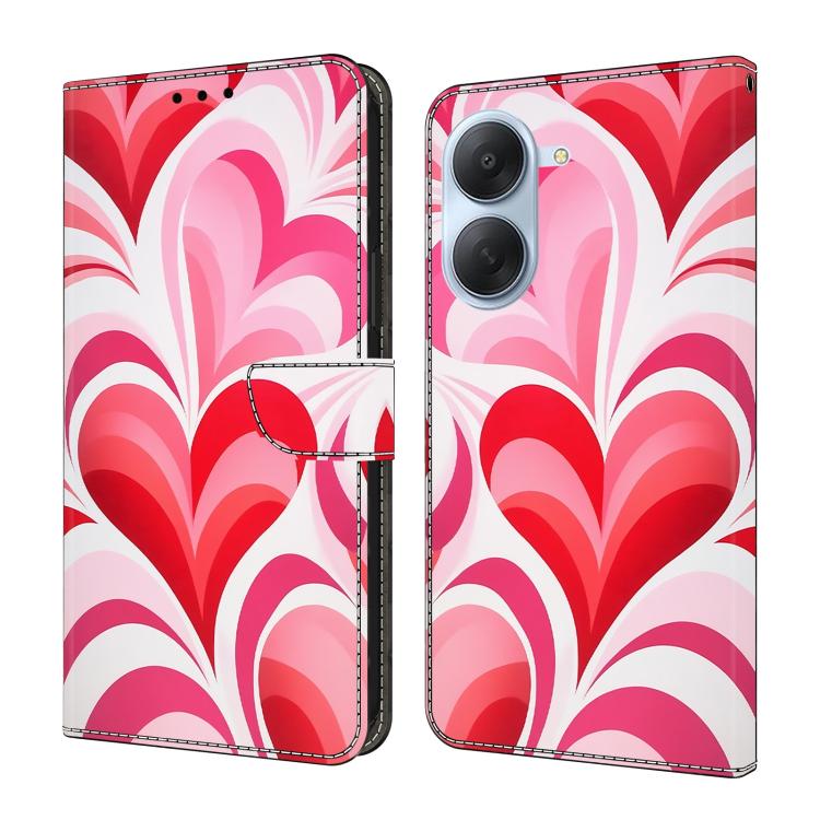 Étui de téléphone en cuir vegan peint effet cristal, Pour Redmi Note 15 5G / 4G Global 164mm, Pour Redmi Note 15 Pro 5G Global 163.6mm, Pour Redmi 15C 5G / 4G EU 173mm, Pour Redmi 15 5G Global / 4G SEA 169.5mm