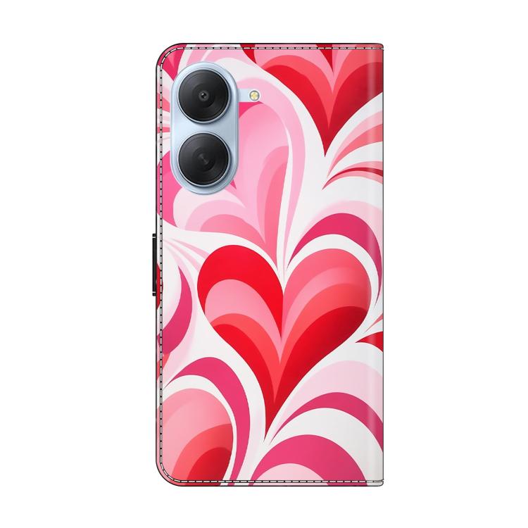 Étui de téléphone en cuir vegan peint effet cristal, Pour Redmi Note 15 5G / 4G Global 164mm, Pour Redmi Note 15 Pro 5G Global 163.6mm, Pour Redmi 15C 5G / 4G EU 173mm, Pour Redmi 15 5G Global / 4G SEA 169.5mm