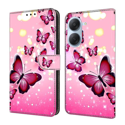 Étui de téléphone en cuir vegan peint effet cristal, Pour Redmi Note 15 5G / 4G Global 164mm, Pour Redmi Note 15 Pro 5G Global 163.6mm, Pour Redmi 15C 5G / 4G EU 173mm, Pour Redmi 15 5G Global / 4G SEA 169.5mm