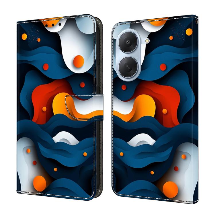Étui de téléphone en cuir vegan peint effet cristal, Pour Redmi Note 15 5G / 4G Global 164mm, Pour Redmi Note 15 Pro 5G Global 163.6mm, Pour Redmi 15C 5G / 4G EU 173mm, Pour Redmi 15 5G Global / 4G SEA 169.5mm