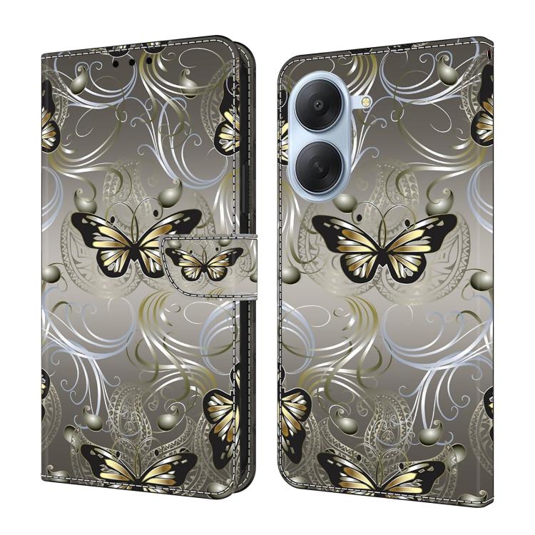 Étui de téléphone en cuir vegan peint effet cristal, Pour Redmi Note 15 5G / 4G Global 164mm, Pour Redmi Note 15 Pro 5G Global 163.6mm, Pour Redmi 15C 5G / 4G EU 173mm, Pour Redmi 15 5G Global / 4G SEA 169.5mm