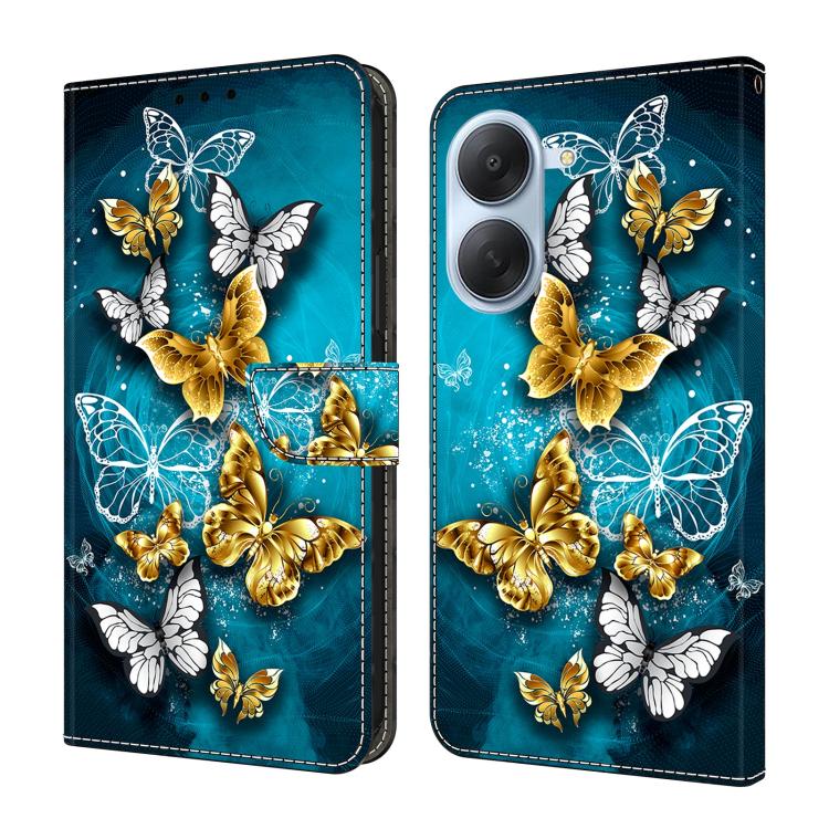 Étui de téléphone en cuir vegan peint effet cristal, Pour Redmi Note 15 5G / 4G Global 164mm, Pour Redmi Note 15 Pro 5G Global 163.6mm, Pour Redmi 15C 5G / 4G EU 173mm, Pour Redmi 15 5G Global / 4G SEA 169.5mm