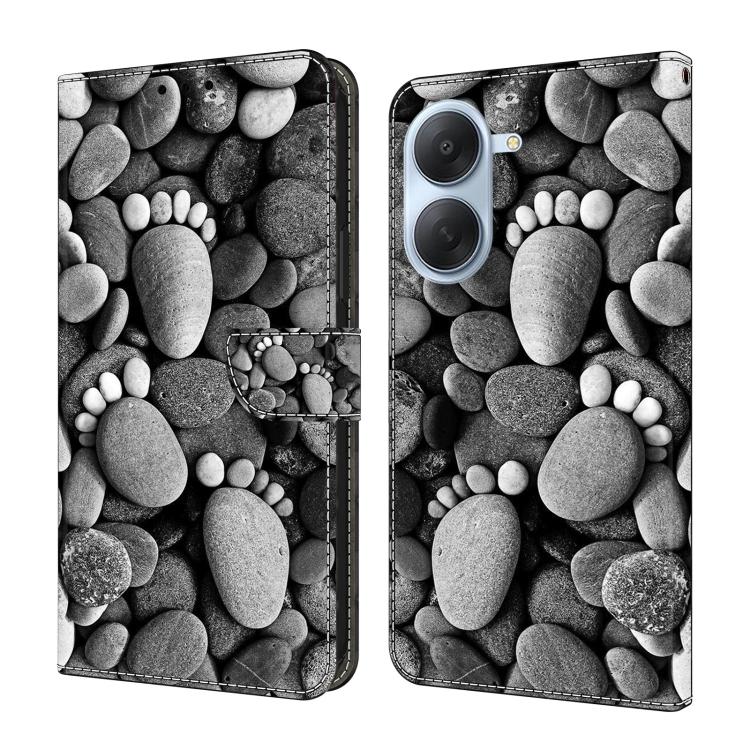 Étui de téléphone en cuir vegan peint effet cristal, Pour Redmi Note 15 5G / 4G Global 164mm, Pour Redmi Note 15 Pro 5G Global 163.6mm, Pour Redmi 15C 5G / 4G EU 173mm, Pour Redmi 15 5G Global / 4G SEA 169.5mm