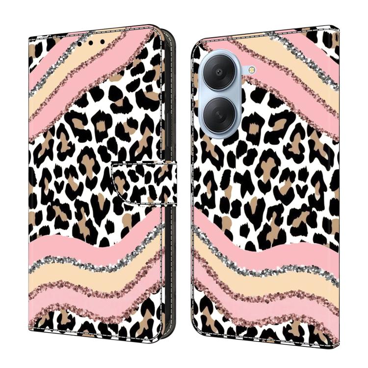 Étui de téléphone en cuir vegan peint effet cristal, Pour Redmi Note 15 5G / 4G Global 164mm, Pour Redmi Note 15 Pro 5G Global 163.6mm, Pour Redmi 15C 5G / 4G EU 173mm, Pour Redmi 15 5G Global / 4G SEA 169.5mm