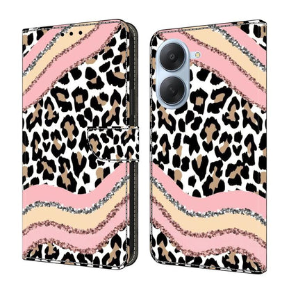 Étui de téléphone en cuir vegan peint effet cristal, Pour Redmi Note 15 5G / 4G Global 164mm, Pour Redmi Note 15 Pro 5G Global 163.6mm, Pour Redmi 15C 5G / 4G EU 173mm, Pour Redmi 15 5G Global / 4G SEA 169.5mm