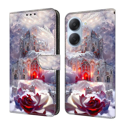 Étui de téléphone en cuir vegan peint effet cristal, Pour Redmi Note 15 5G / 4G Global 164mm, Pour Redmi Note 15 Pro 5G Global 163.6mm, Pour Redmi 15C 5G / 4G EU 173mm, Pour Redmi 15 5G Global / 4G SEA 169.5mm