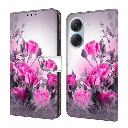 Étui de téléphone en cuir vegan peint effet cristal, Pour Redmi Note 15 5G / 4G Global 164mm, Pour Redmi Note 15 Pro 5G Global 163.6mm, Pour Redmi 15C 5G / 4G EU 173mm, Pour Redmi 15 5G Global / 4G SEA 169.5mm