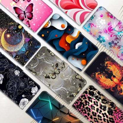 Coque de téléphone en cuir végétalien peint effet cristal, pour Redmi 14C 4G, pour Redmi 13C 4G / 5G, pour Redmi K70E / Poco X6 Pro