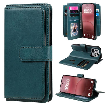 Multi-Function Wallet 10 Card Slots Leather Phone Case, For Nothing Phone 4a Pro, For Nothing Phone 4a