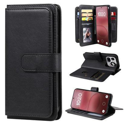 Multi-Function Wallet 10 Card Slots Leather Phone Case, For Nothing Phone 4a Pro, For Nothing Phone 4a