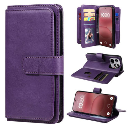 Multi-Function Wallet 10 Card Slots Leather Phone Case, For Nothing Phone 4a Pro, For Nothing Phone 4a