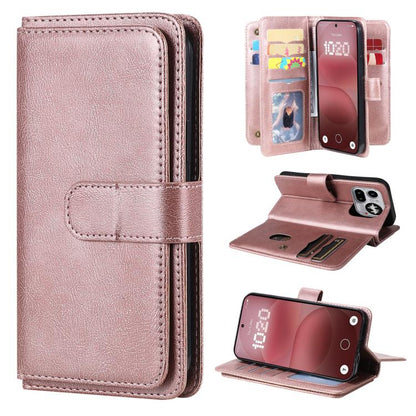 Multi-Function Wallet 10 Card Slots Leather Phone Case, For Nothing Phone 4a Pro, For Nothing Phone 4a
