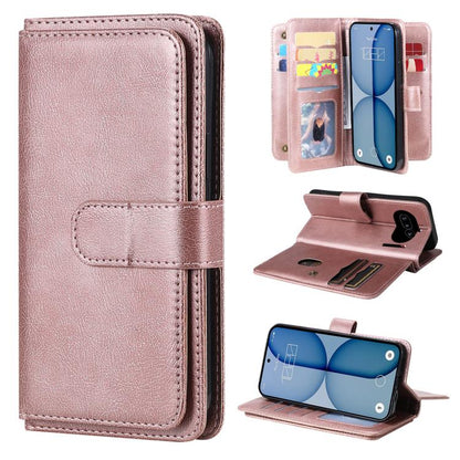 Multi-Function Wallet 10 Card Slots Leather Phone Case, For Nothing Phone 4a Pro, For Nothing Phone 4a