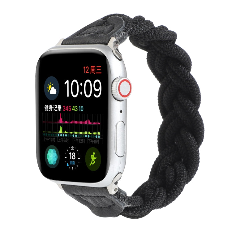 Bracelet de montre tissé élastique pour Apple Watch Series 6 et SE et 5 et 4 40 mm / 3 et 2 et 1 38 mm, 120 mm, 130 mm, 150 mm, 160 mm
