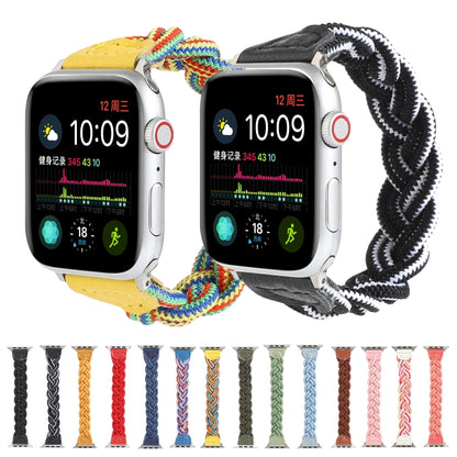 Bracelet de montre tissé élastique pour Apple Watch Series 6 et SE et 5 et 4 40 mm / 3 et 2 et 1 38 mm, 120 mm, 130 mm, 150 mm, 160 mm