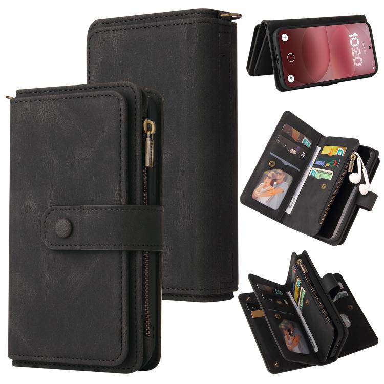 Skin Feel Multi Card Slots Zipper Wallet Leather Phone Case, For Nothing Phone 4a Pro, For Nothing Phone 4a