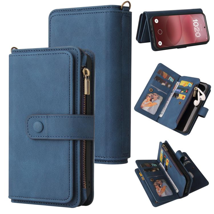 Skin Feel Multi Card Slots Zipper Wallet Leather Phone Case, For Nothing Phone 4a Pro, For Nothing Phone 4a