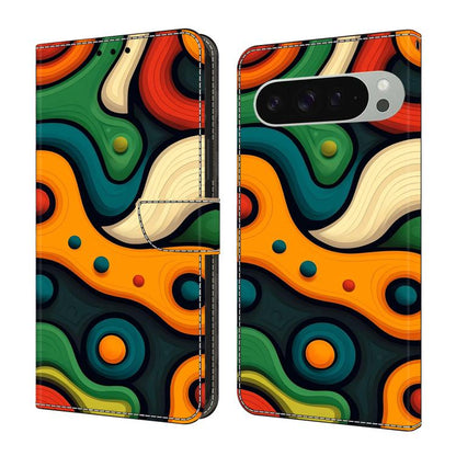 Crystal-Like Painted Vegan Leather Phone Case, For Google Pixel 9 Pro, For Google Pixel 9, For Google Pixel 8a, For Google Pixel 8 Pro, For Google Pixel 8