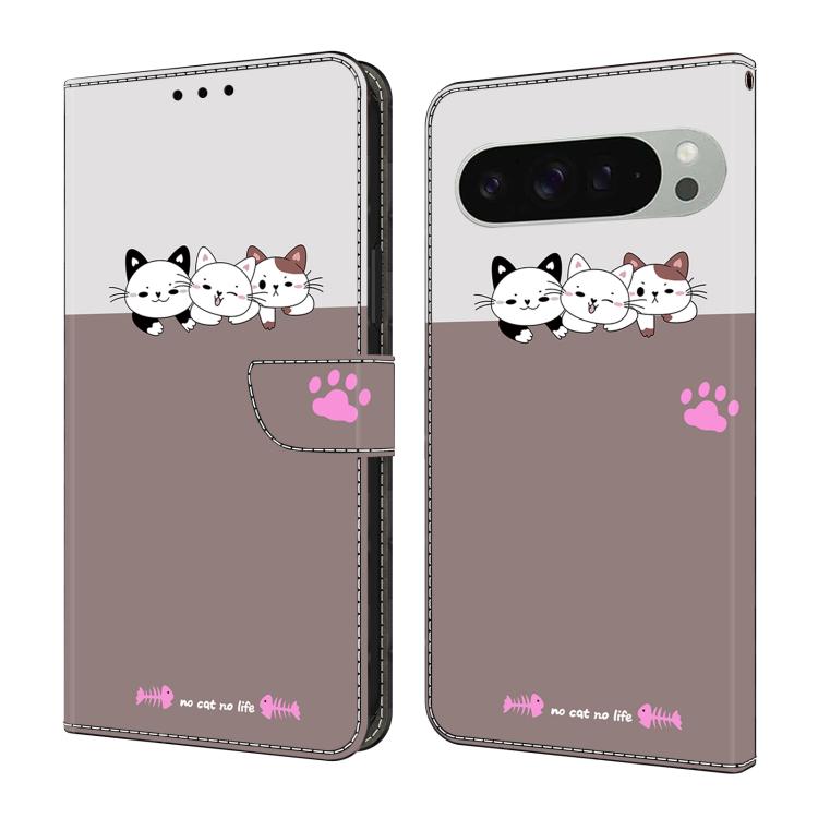 Crystal-Like Painted Vegan Leather Phone Case, For Google Pixel 10a, For Google Pixel 10 Pro XL, For Google Pixel 10 Pro, For Google Pixel 10, For Google Pixel 9a, For Google Pixel 9 Pro XL
