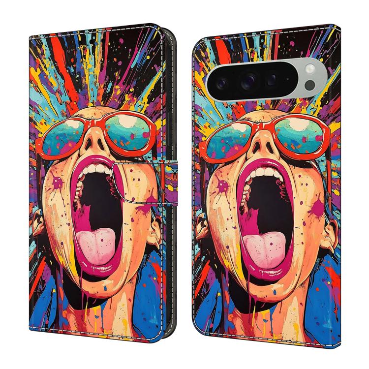 Crystal-Like Painted Vegan Leather Phone Case, For Google Pixel 10a, For Google Pixel 10 Pro XL, For Google Pixel 10 Pro, For Google Pixel 10, For Google Pixel 9a, For Google Pixel 9 Pro XL