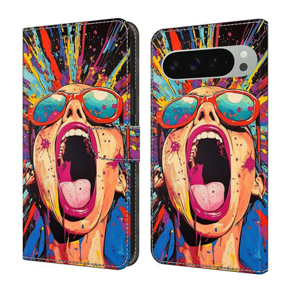 Crystal-Like Painted Vegan Leather Phone Case, For Google Pixel 10a, For Google Pixel 10 Pro XL, For Google Pixel 10 Pro, For Google Pixel 10, For Google Pixel 9a, For Google Pixel 9 Pro XL