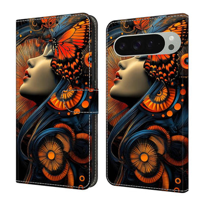 Crystal-Like Painted Vegan Leather Phone Case, For Google Pixel 10a, For Google Pixel 10 Pro XL, For Google Pixel 10 Pro, For Google Pixel 10, For Google Pixel 9a, For Google Pixel 9 Pro XL