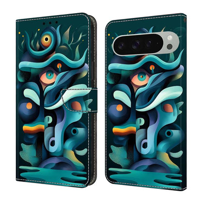 Crystal-Like Painted Vegan Leather Phone Case, For Google Pixel 10a, For Google Pixel 10 Pro XL, For Google Pixel 10 Pro, For Google Pixel 10, For Google Pixel 9a, For Google Pixel 9 Pro XL