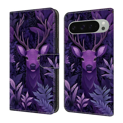 Crystal-Like Painted Vegan Leather Phone Case, For Google Pixel 10a, For Google Pixel 10 Pro XL, For Google Pixel 10 Pro, For Google Pixel 10, For Google Pixel 9a, For Google Pixel 9 Pro XL