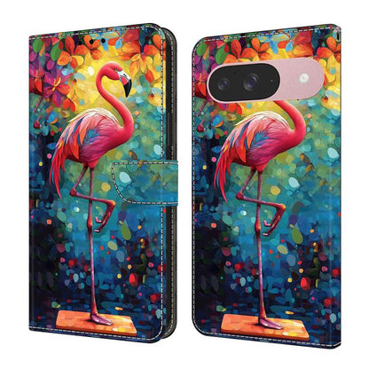Crystal-Like Painted Vegan Leather Phone Case, For Google Pixel 9 Pro, For Google Pixel 9, For Google Pixel 8a, For Google Pixel 8 Pro, For Google Pixel 8